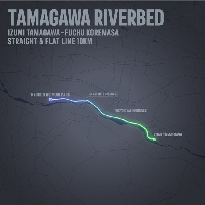 コースマップ TAMAGAWA RIVERBED