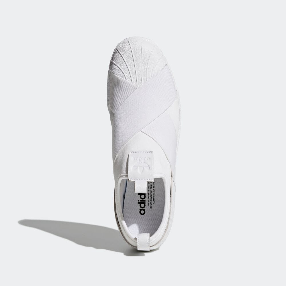 adidas originals superstar slip on women silver