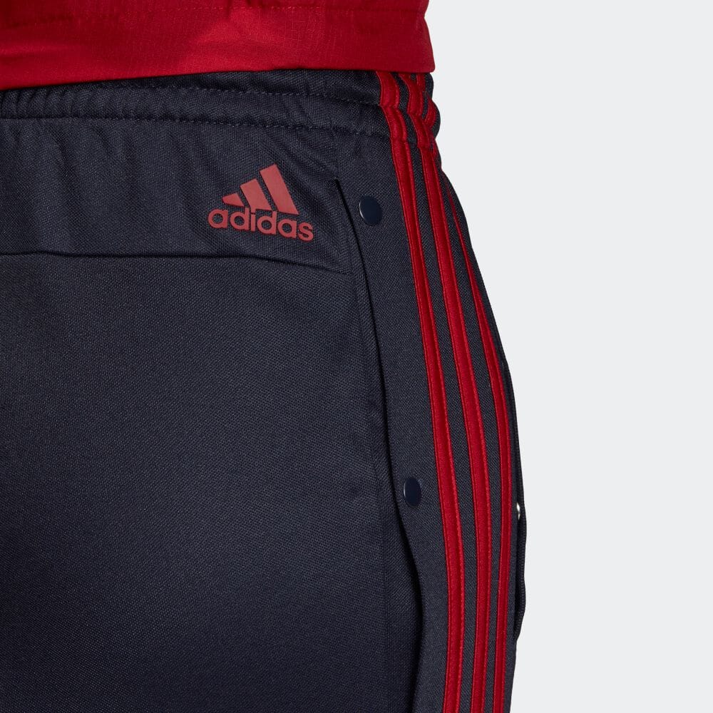 red adidas snap pants