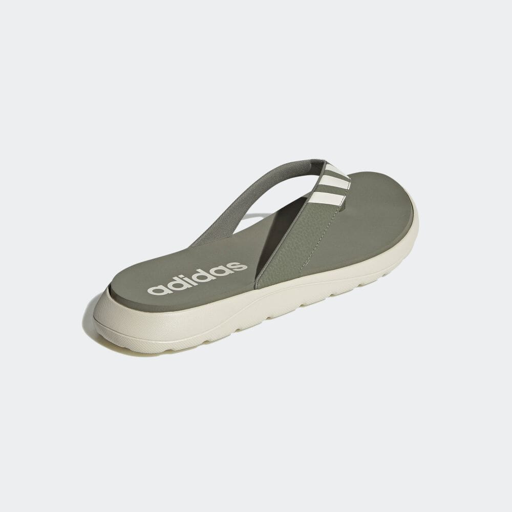 adidas khaki flip flops