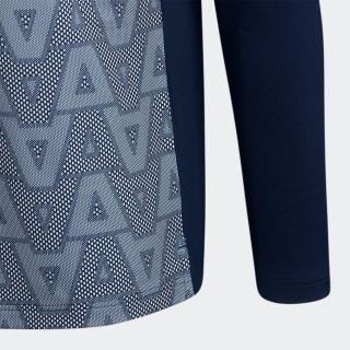ジオメトリックパターン 長袖ジップモックシャツ / Graphic Half Zip Sweatshirt