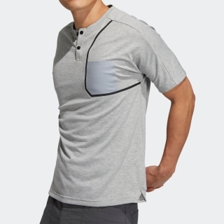 フロントポケット 半袖ヘンリーネックTシャツ / Henley Shirt メンズ ゴルフ