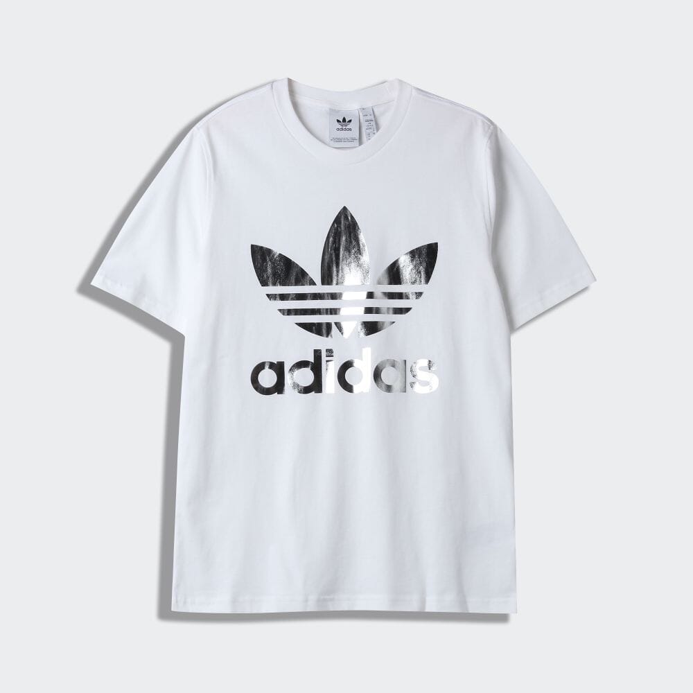 adidas*ロゴ入りバックプリントTシャツ/black