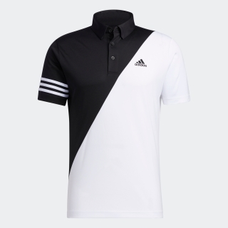 スリーストライプス カラーブロック 半袖ボタンダウンシャツ / Polo Shirt