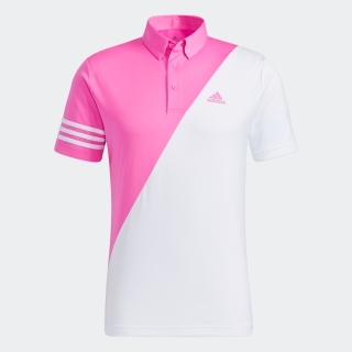 スリーストライプス カラーブロック 半袖ボタンダウンシャツ / Polo Shirt