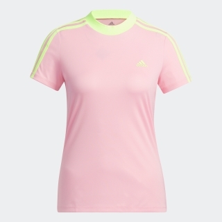 スリーブストライプス 半袖モックネックシャツ / Color Crew T-Shirt