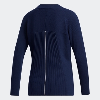 ソリッド 長袖フルジップセーター / Full-Zip Knit Jacket