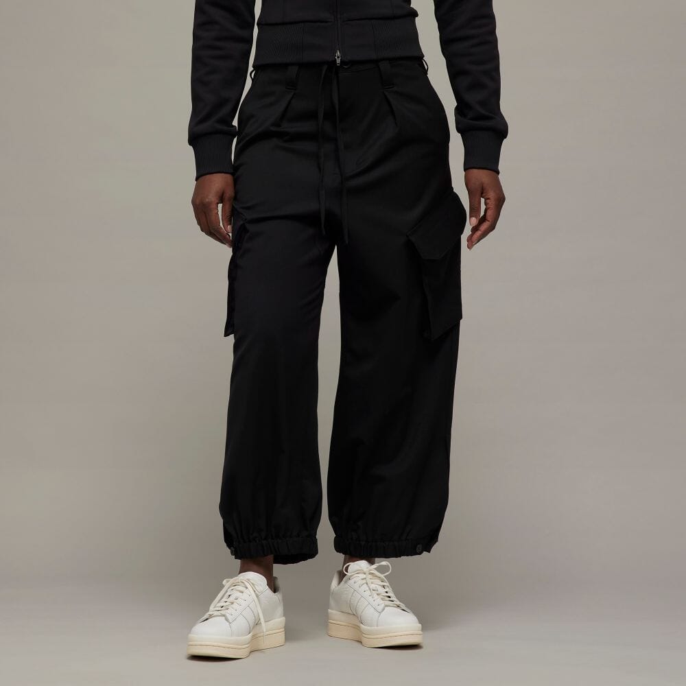Y-3 CLASSIC REFINED WOOL STRETCH CARGO PANTS