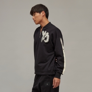 Y-3 GRAPHIC LOGO FRENCH TERRY CREW SWEATER