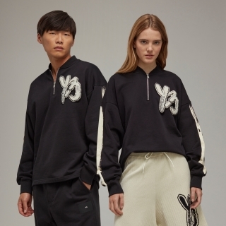 Y-3 GRAPHIC LOGO FRENCH TERRY CREW SWEATER