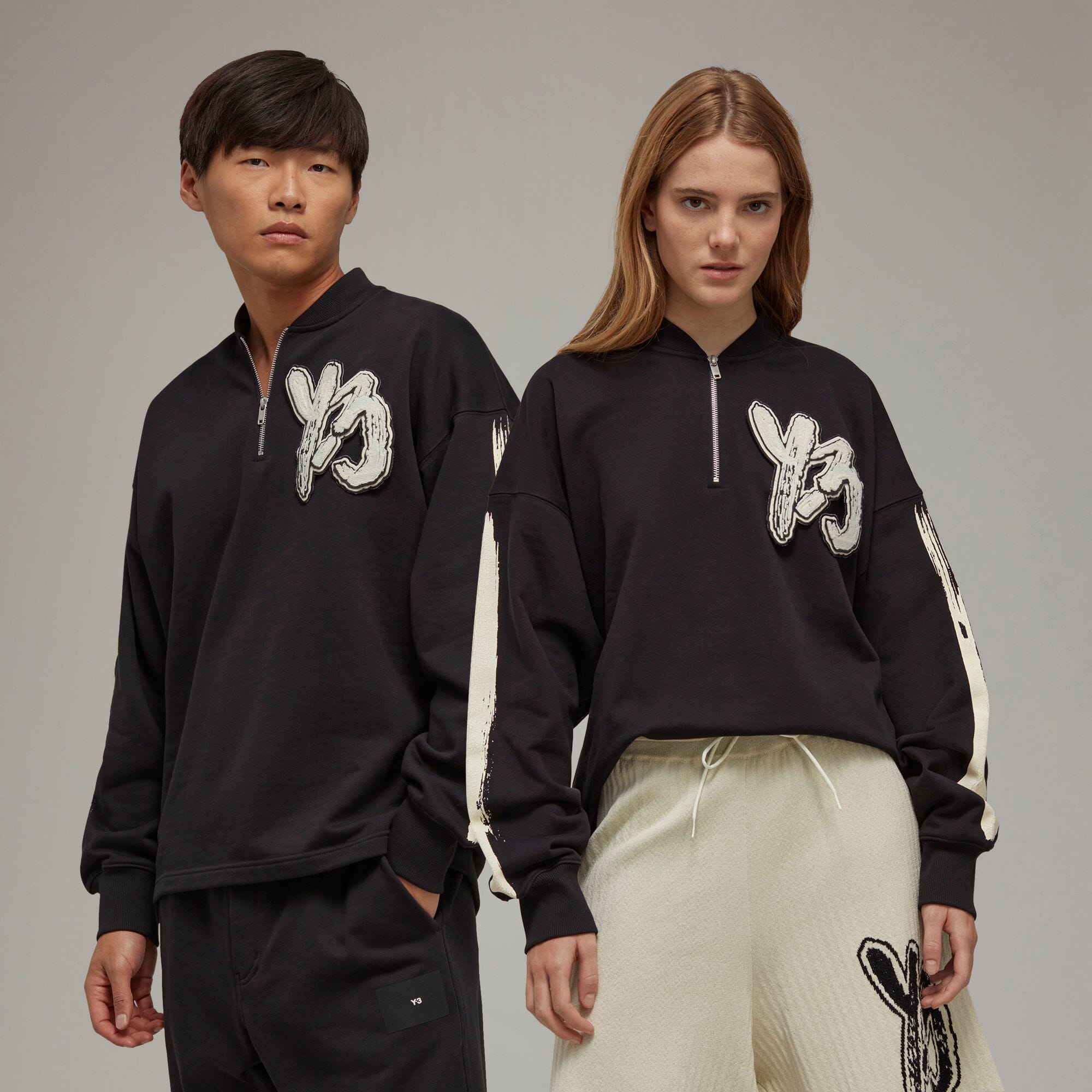 アディダス公式通販】Y-3 GRAPHIC LOGO FRENCH TERRY CREW SWEATER