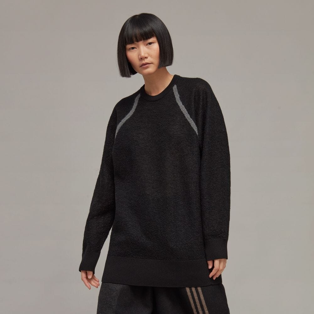 Y-3 CLASSIC SHEER KNIT CREW SWEATER