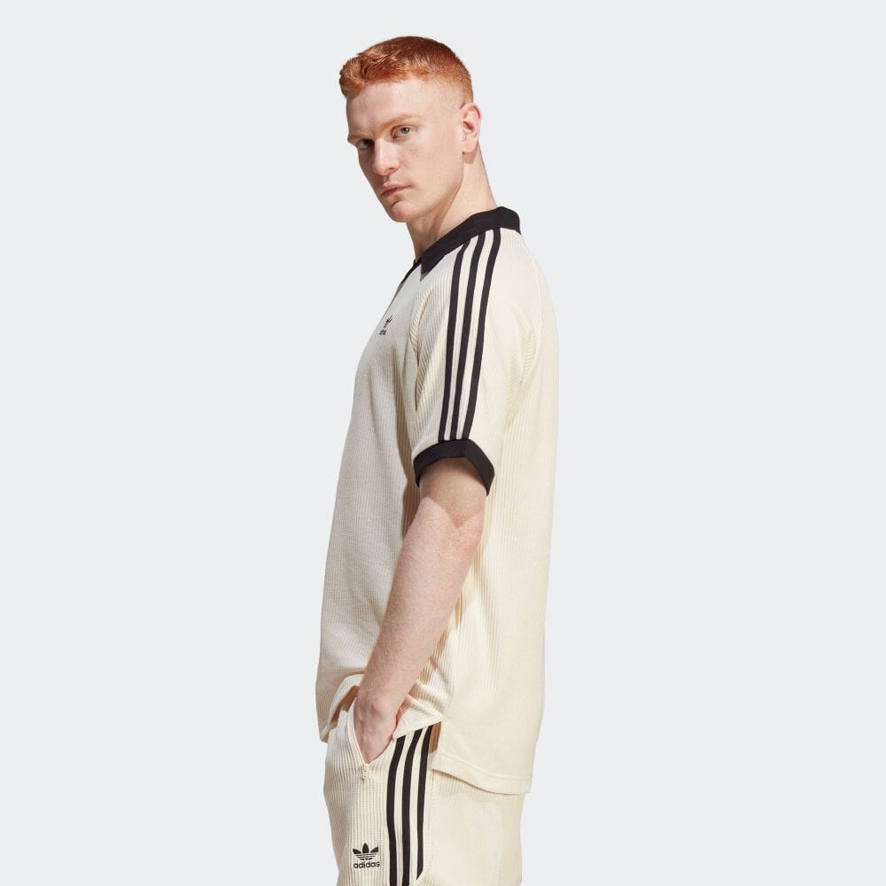 アディダス adidas ワッフルポロシャツ メンズ 3st ホワイト M | www