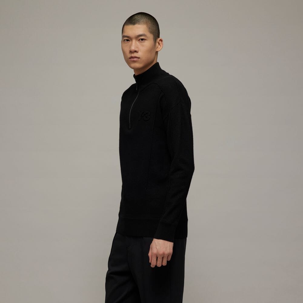 アディダス公式通販】Y-3 CLASSIC MERINO BLEND KNIT HALF-ZIP SWEATER