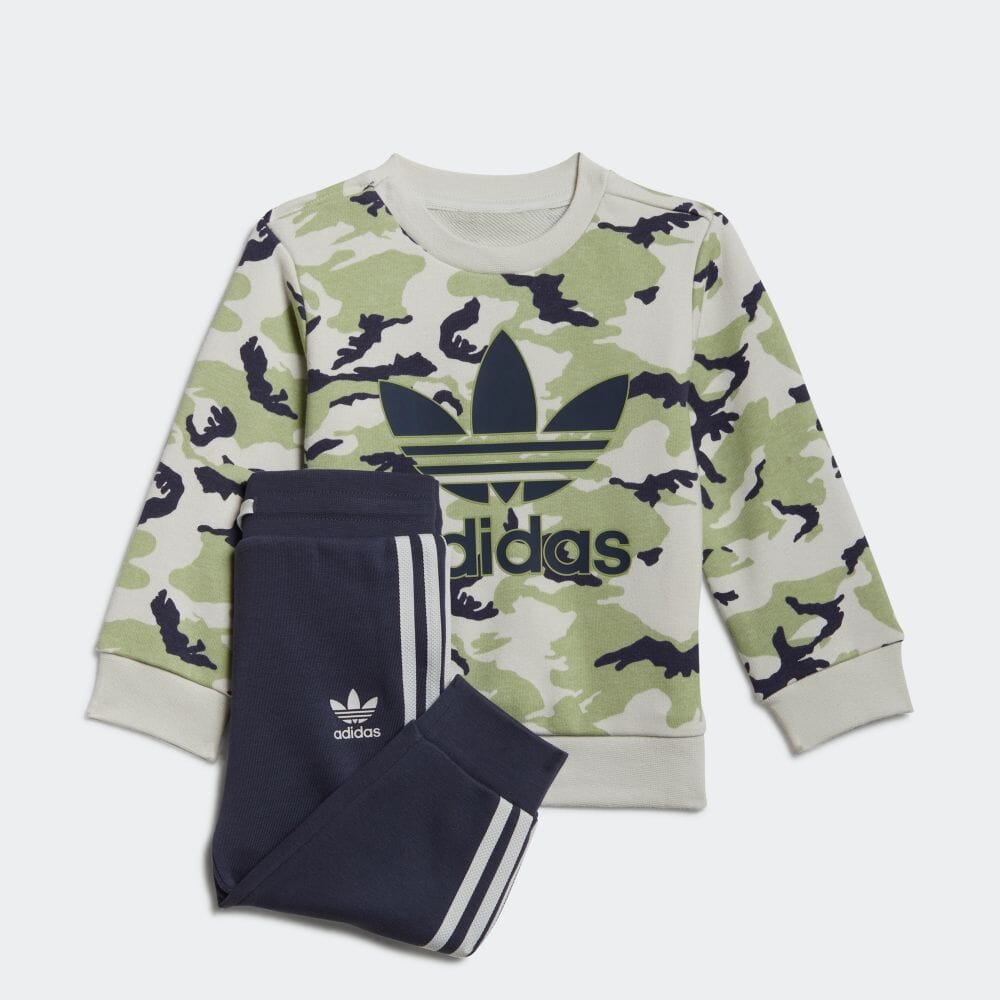 アディダス公式通販 カモ クルーセットアップ Cj417 He6927 オリジナルス キッズ 子供用 ジャージ Adidas オンラインショップ