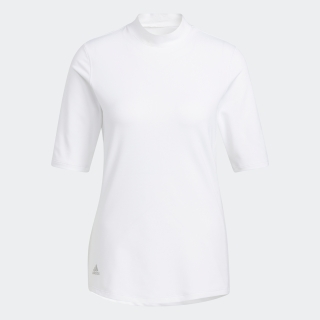 ソリッドメッシュ UPF50+ 5分袖モックネックシャツ