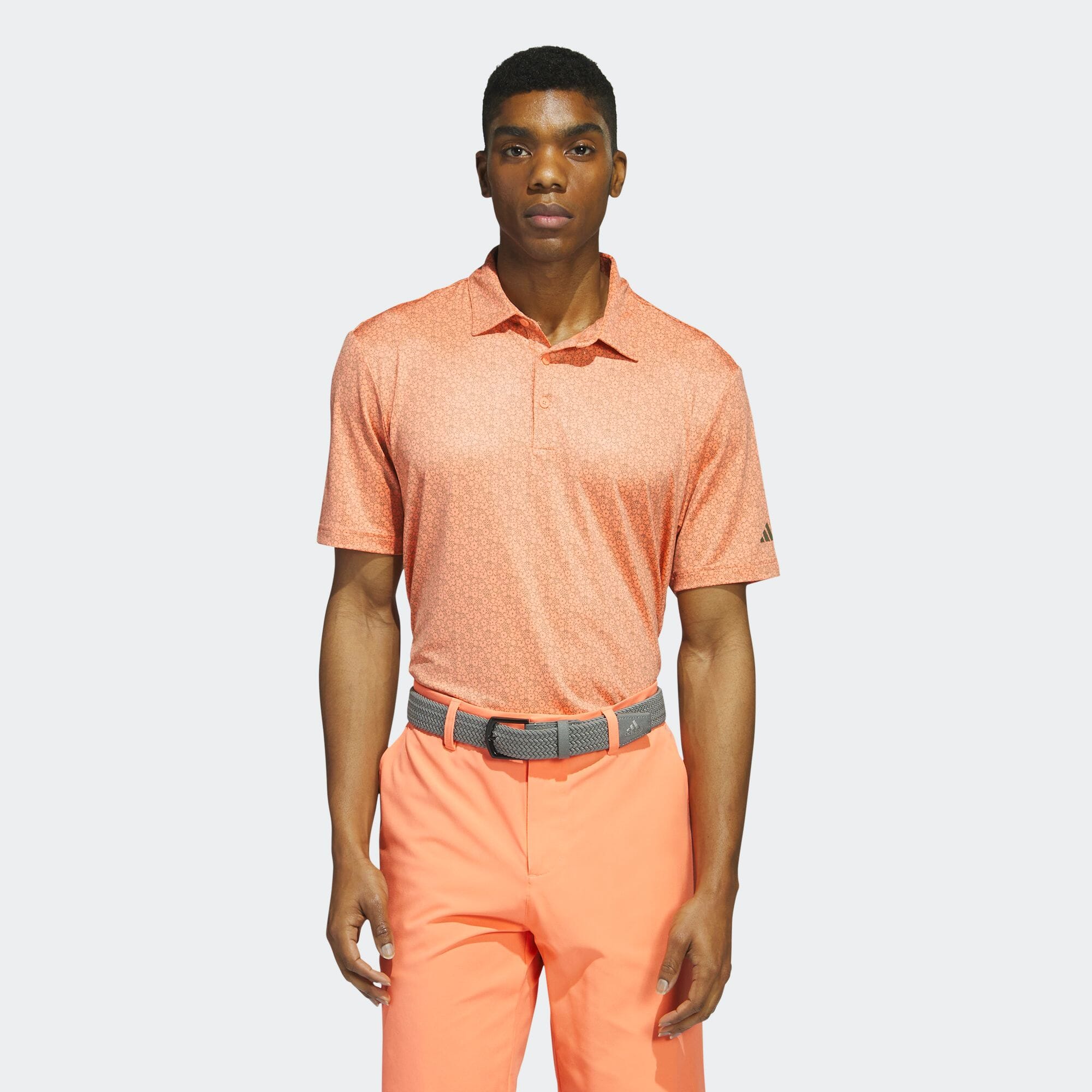 ミニフラワープリント 半袖ストレッチシャツ メンズ ゴルフ