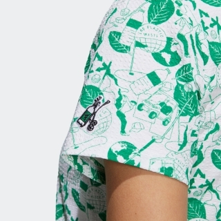 PLAY GREEN サッカープリント 半袖ボタンダウンシャツ