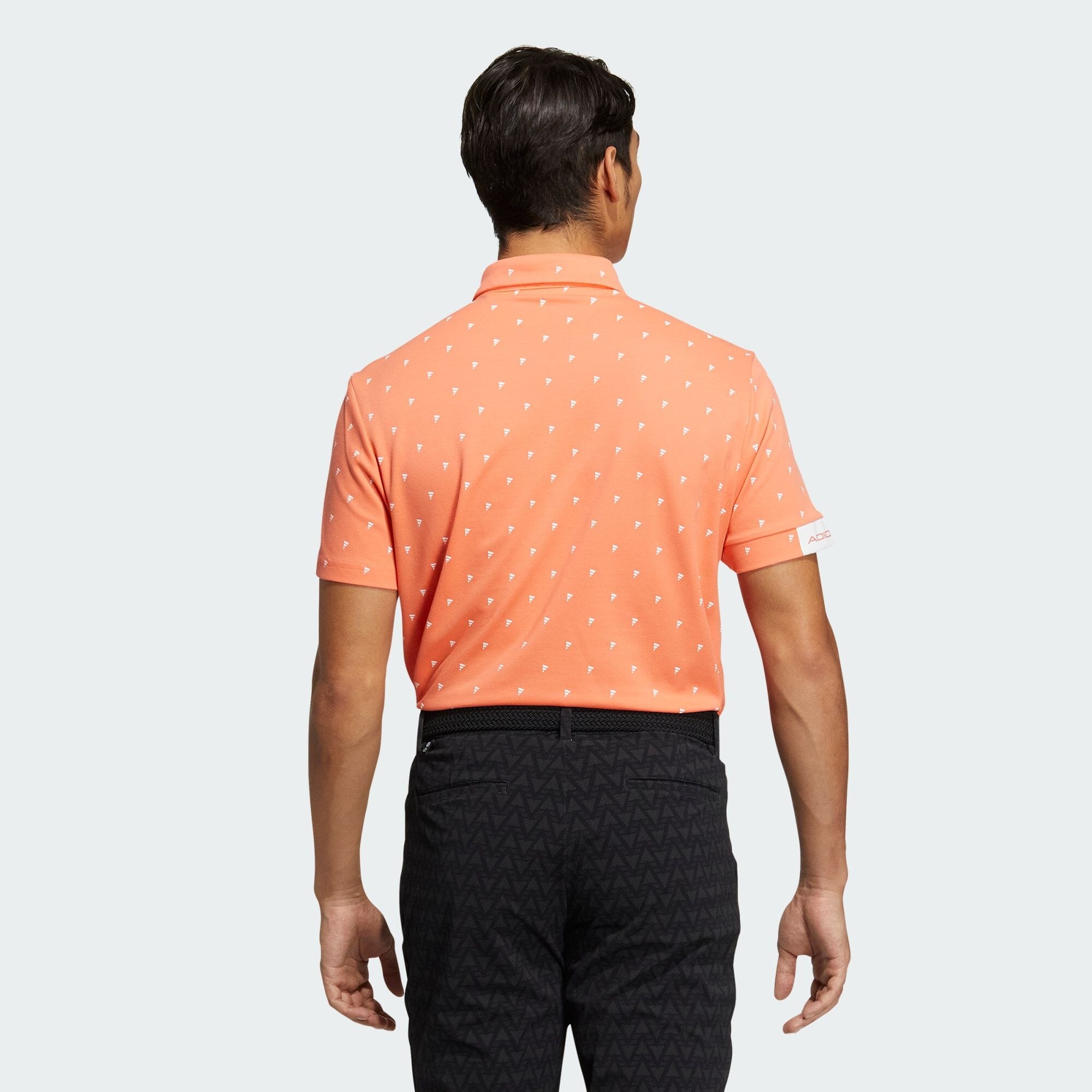 アディダスロゴモノグラムプリント 半袖ボタンダウンシャツ メンズ ゴルフ