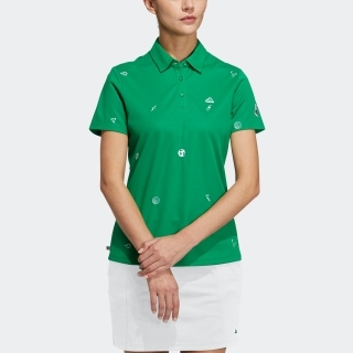 PLAY GREEN モノグラム刺繍 半袖ボタンダウンシャツ