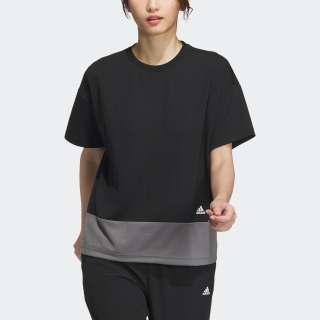 シーズナル スポーツウェア ルーズフィット カラーブロック半袖Tシャツの画像