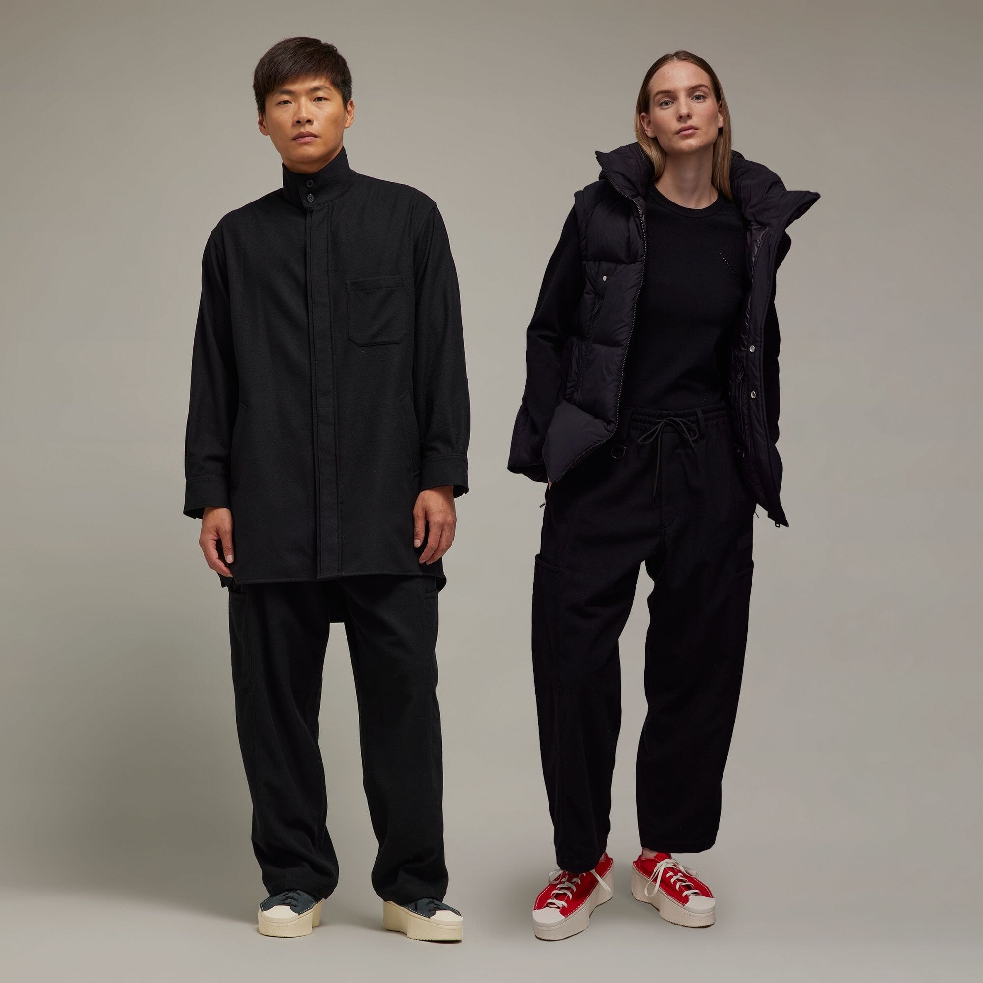 Y-3 WOOL FLANNEL STRAIGHT-LEG PANTS Y-3