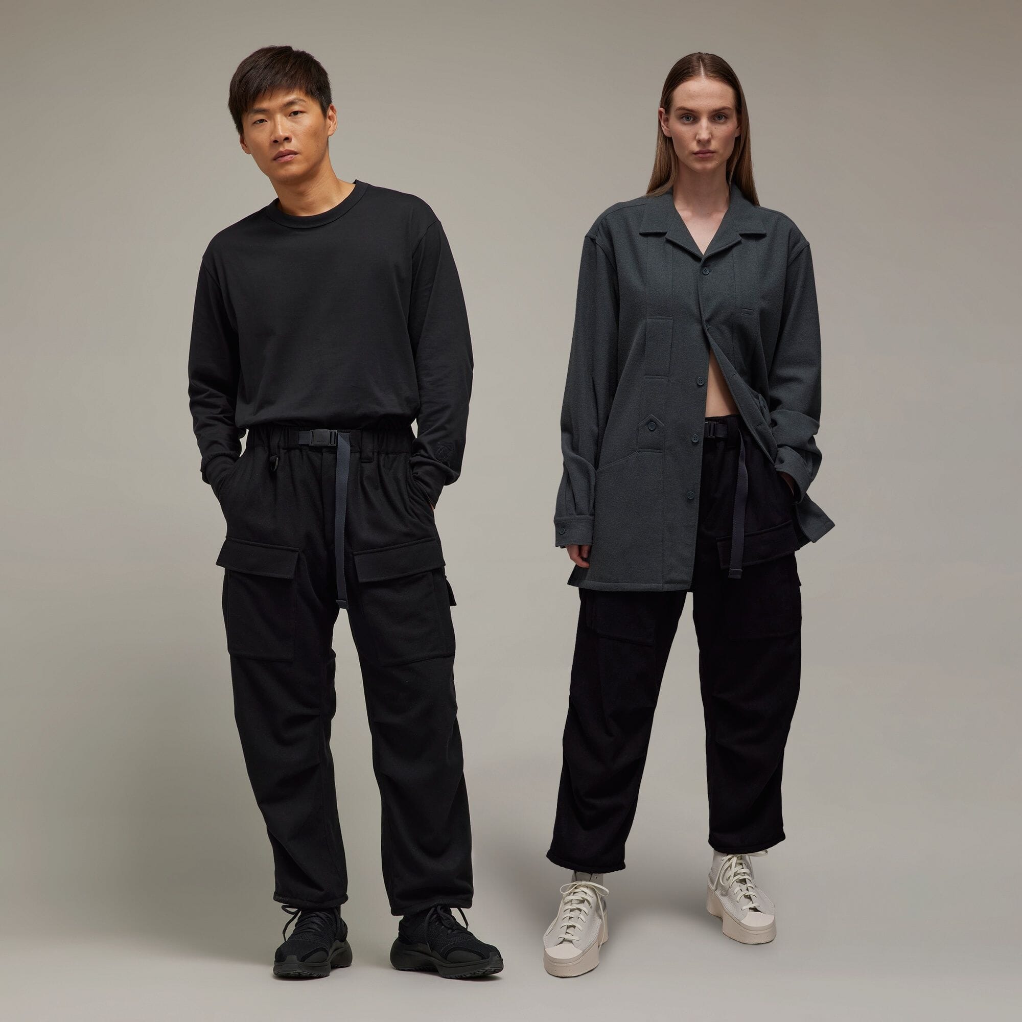 Y-3 WOOL FLANNEL CARGO PANTS Y-3