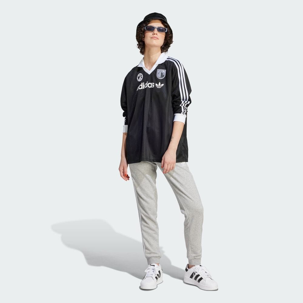 adidas フットボール 長袖シャツ L-XL-