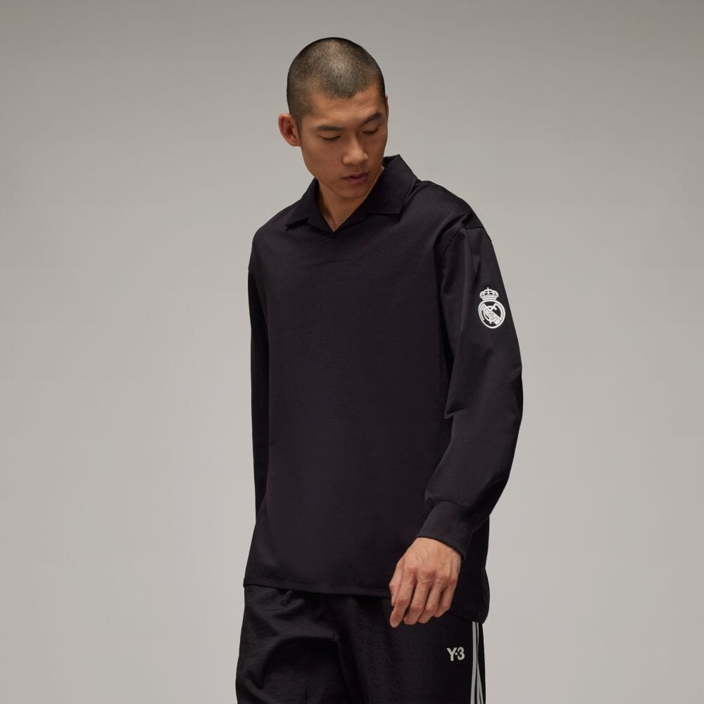 Y-3 REAL MADRID TRAVEL LONG SLEEVE POLO SHIRT